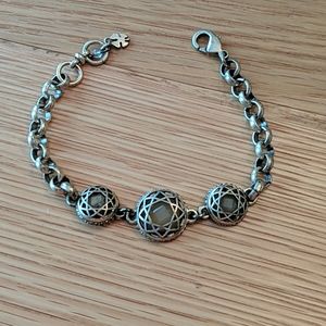 Lucky Brand gold bracelet with tan stones